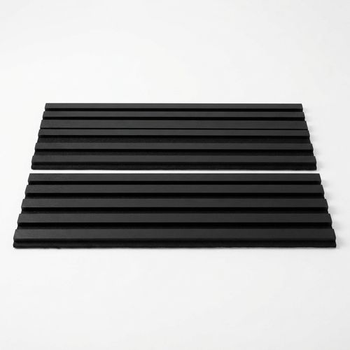 Matte Black Acoustic Wall Panels, 94-Inch 2-Pack